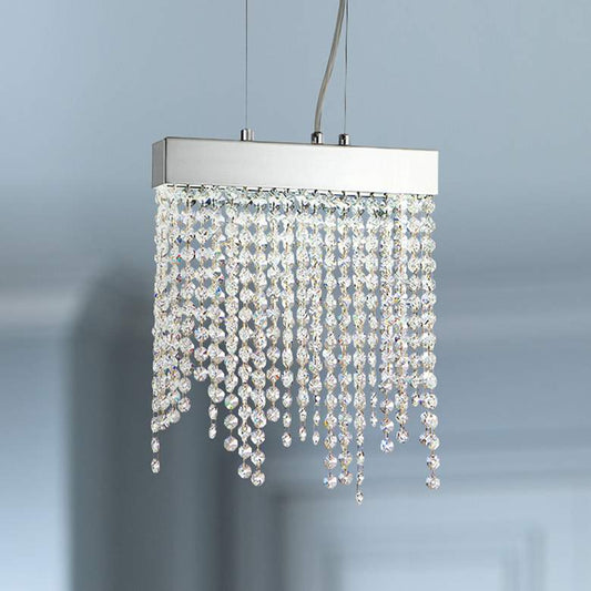 Eurofase Rossi 9 3/4"W Chrome and Crystal LED Mini Pendant