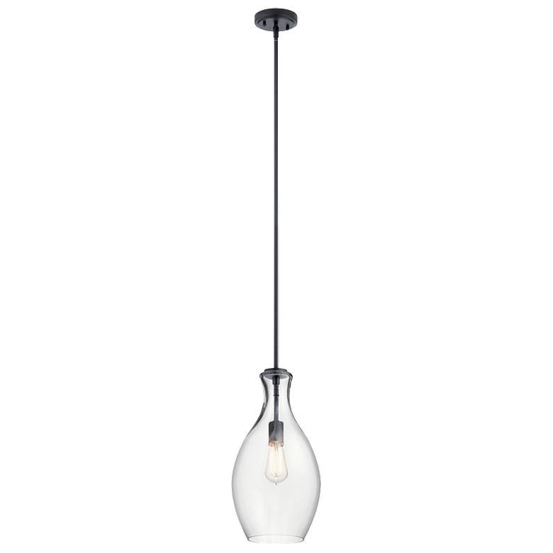 Everly Mini Pendant Black/Clear Glass