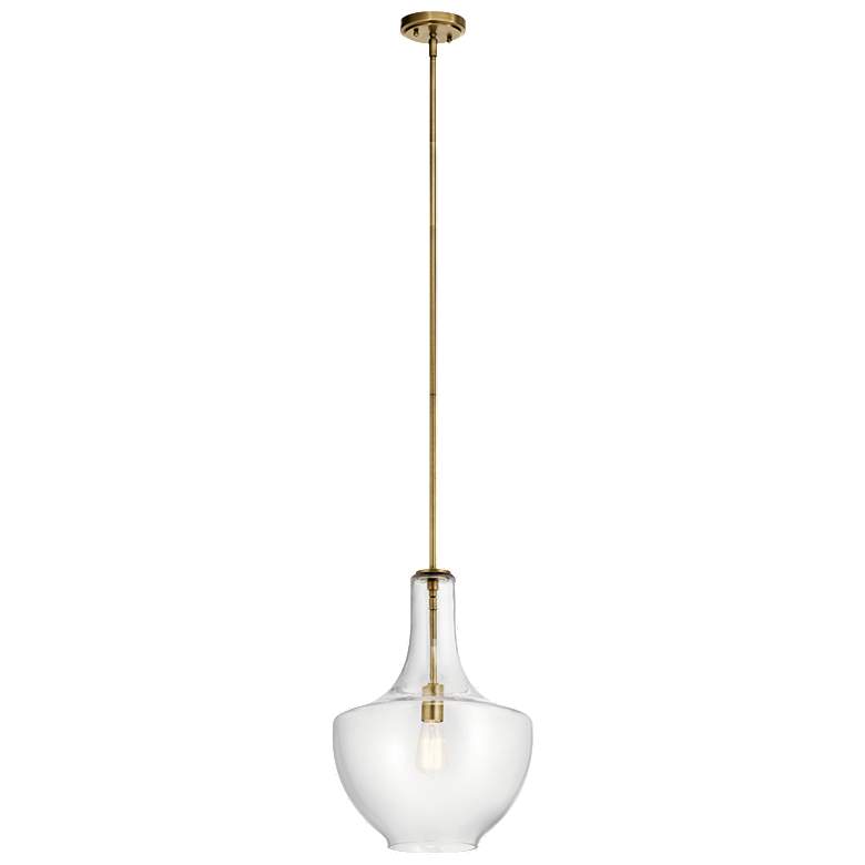 Everly Natural Brass Pendant 1Lt