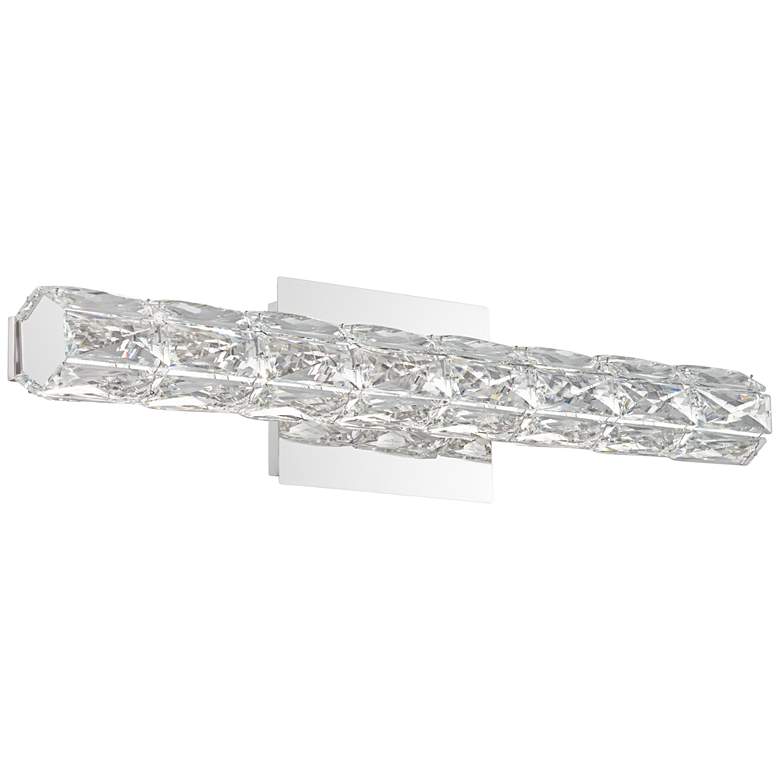 Evie 24" Wide Chrome and Crystal LED Bath Bar Light