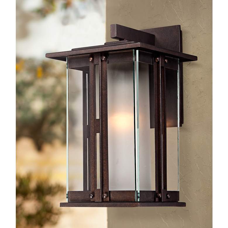 Fallbrook Collection 13" High Bronze Outdoor Wall Light