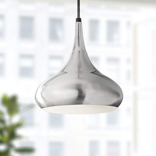 Feiss Beso 10" Wide Brushed Steel Mini Pendant