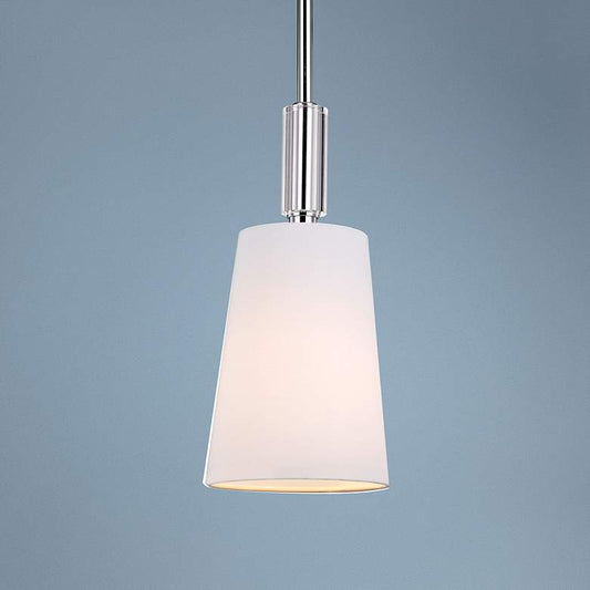 Feiss Lismore 5" Wide Polished Nickel Mini Pendant Light