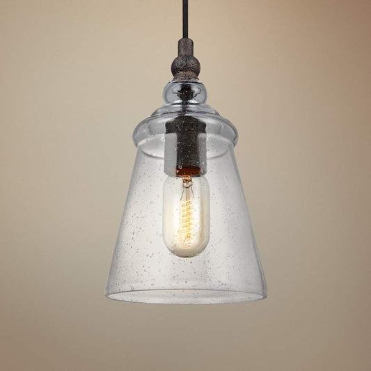Feiss Loras 5 3/4" Wide Dark Weathered Iron Mini Pendant