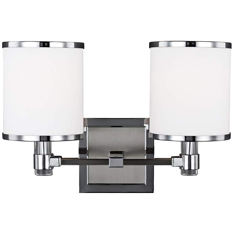 Feiss Prospect Park 14"W 2-Light Satin Nickel Bath Light