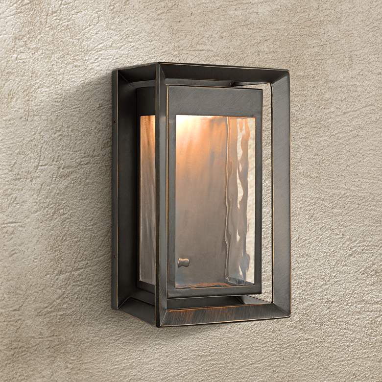 Feiss Urbandale 10"H Antique Bronze LED Outdoor Wall Light