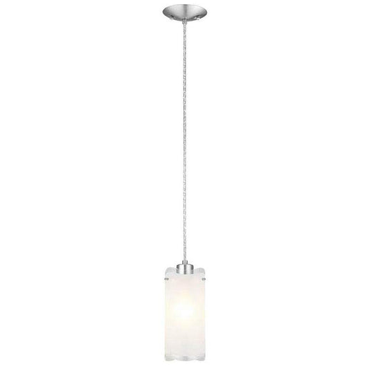 Felice - 1-Light Mini Pendant - Matte Nickel - Frosted Clear Glass