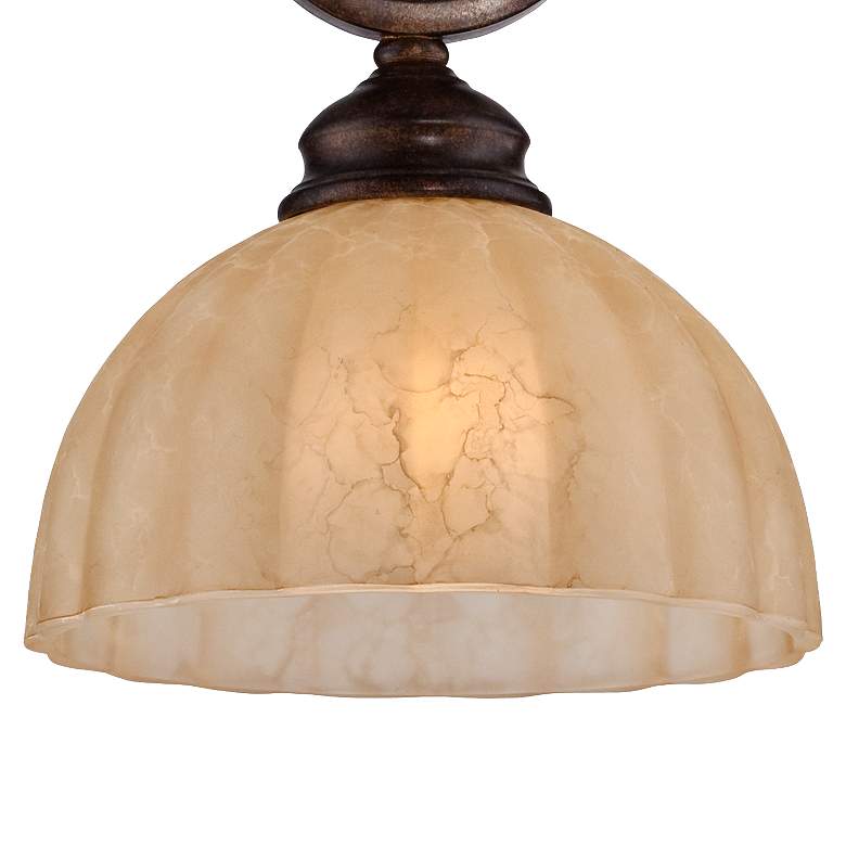 Ferro 8" Wide Iron Scroll Mini Pendant Light