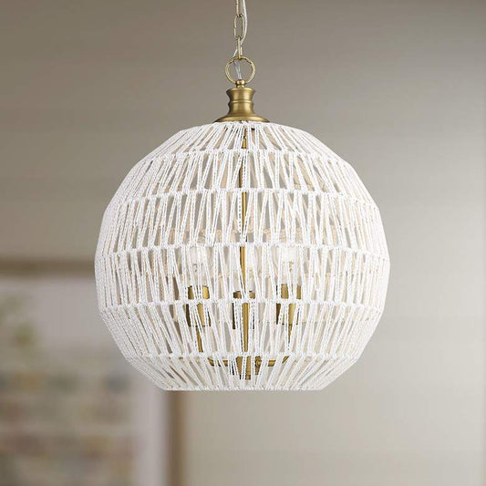 Florence 18 1/2"W Brushed Champagne Bronze 3-Light Pendant