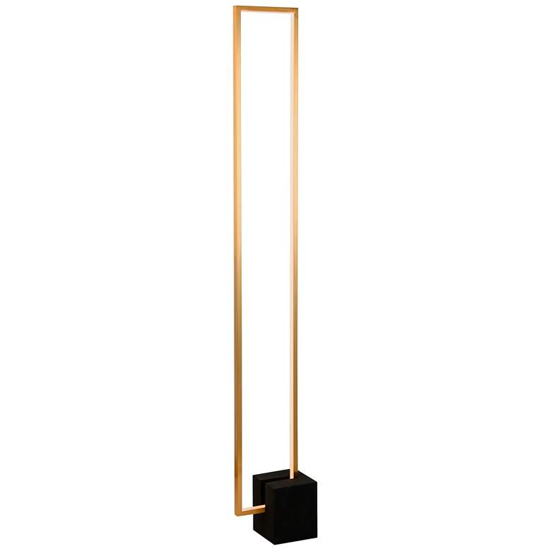 Florence Aged Brass Metal LED Floor Lamp