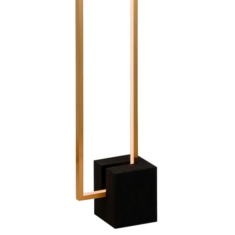 Florence Aged Brass Metal LED Floor Lamp