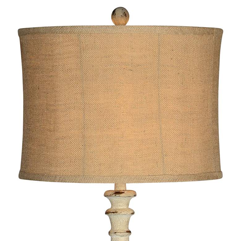 Forty West Davis Distressed Cream Resin Floor Lamp