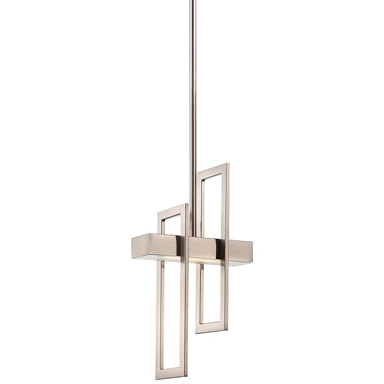 Frame 5 3/4" Wide Brushed Nickel LED Mini Pendant Light