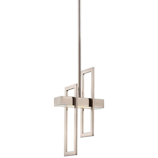 Frame 5 3/4" Wide Brushed Nickel LED Mini Pendant Light
