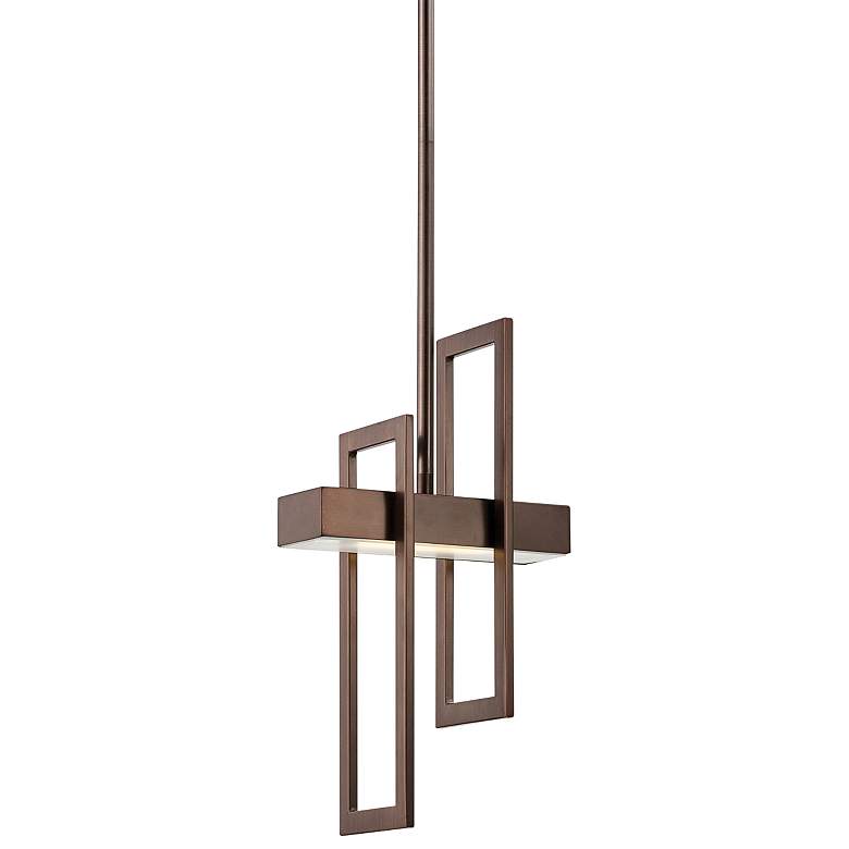 Frame 5 3/4" Wide Hazel Bronze LED Mini Pendant Light