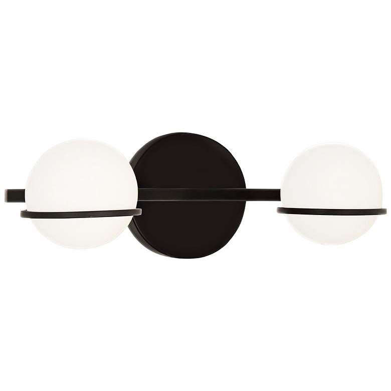 Fusion™ Centric 5" High Black 2-Light LED Wall Sconce