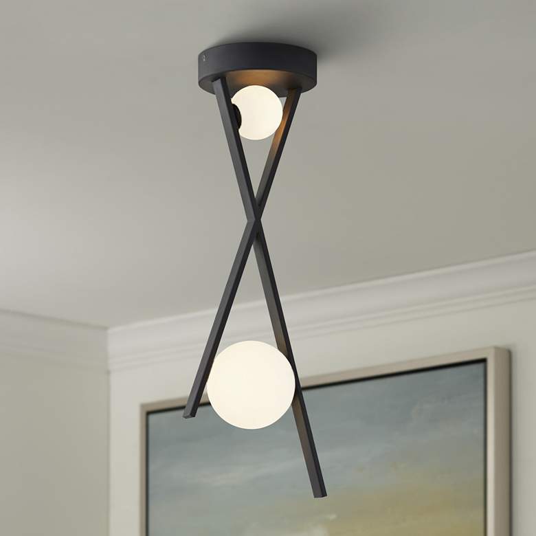 Fusion™ Stix 10" Wide Matte Black LED Mini Pendant