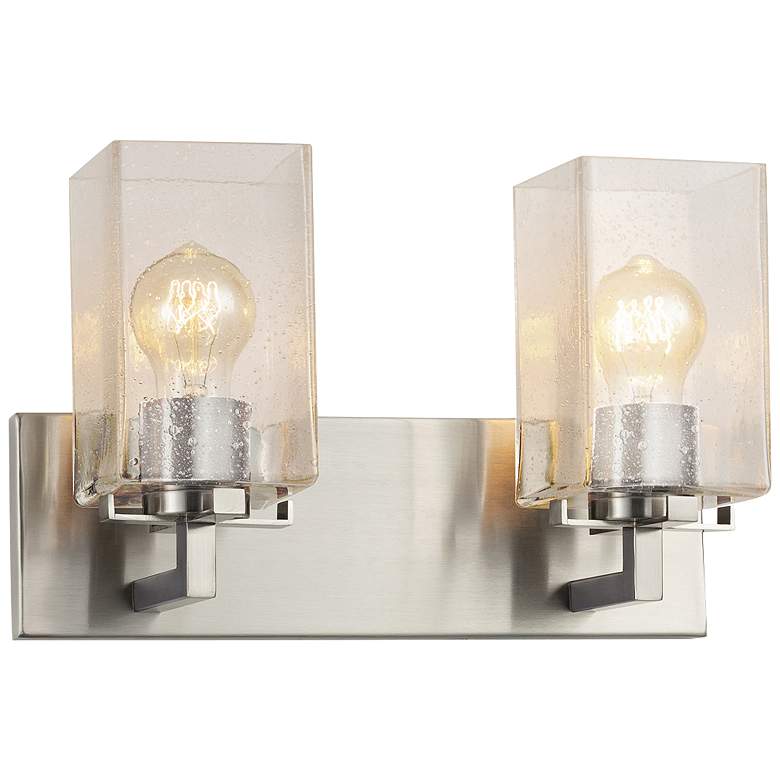 Fusion™ Vice 9"H Brushed Nickel 2-Light Wall Sconce