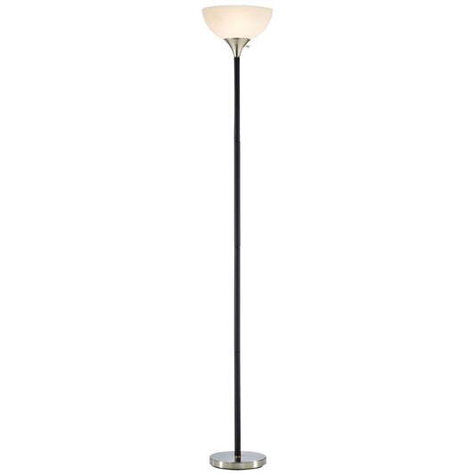 Gander Black Foam Metal Torchiere Floor Lamp