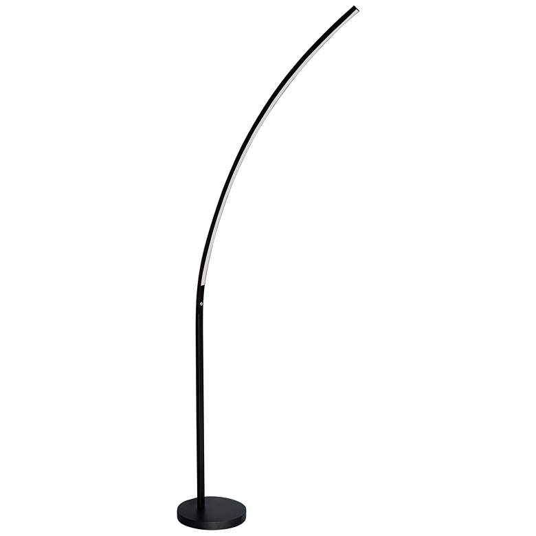 Gentle Bend Matte Black LED Arc Floor Lamp