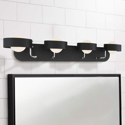 George Kovacs Lift Off 35" Wide Coal and Chrome LED Bath Light