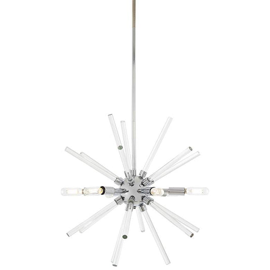 George Kovacs Spiked 18" Wide Chrome 6-Light Pendant