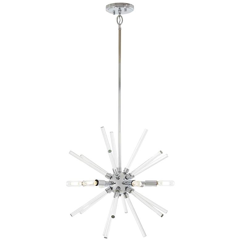George Kovacs Spiked 18" Wide Chrome 6-Light Pendant