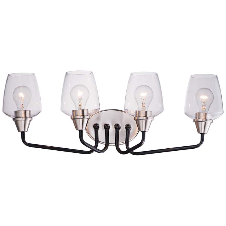 Goblet 26 1/4" Wide Satin Nickel 4-Light Bath Light