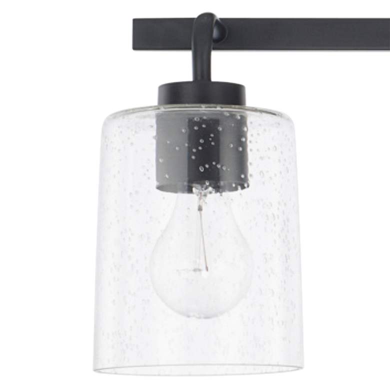 Greyson 34 1/2" Wide Matte Black 4-Light Vanity Bath Light