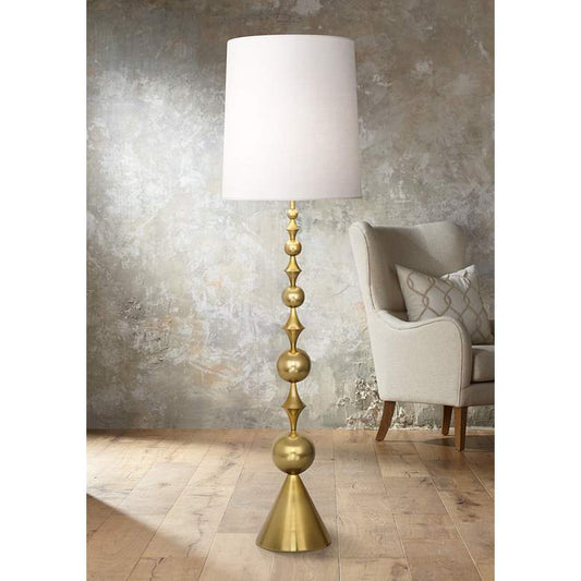 Harlequin Floor Lamp in Antique Brass by Jonathan Adler