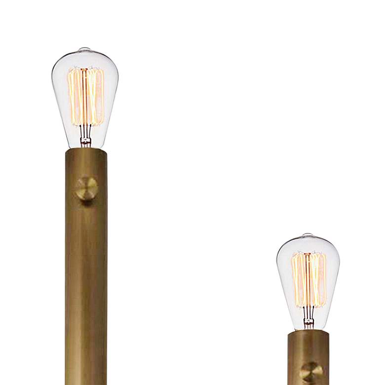 Harp and Finial Barclay Nickel Uplight Floor Lamps Set of 2