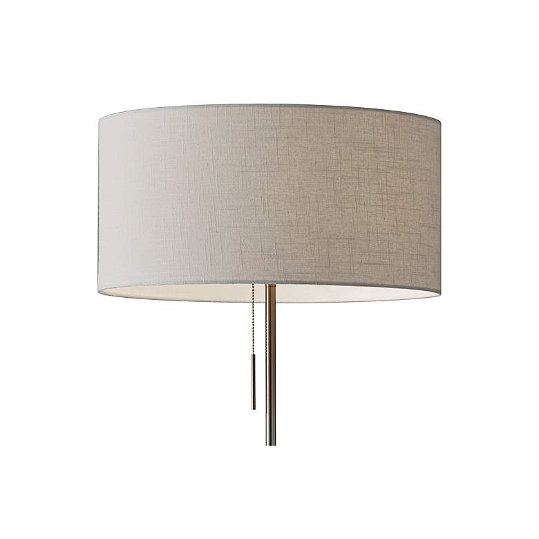 Hayworth Brushed Steel Metal Floor Lamp