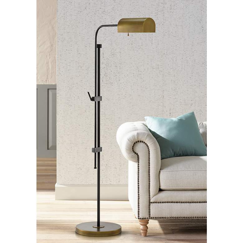 Hearst Oil-Rubbed Bronze and Antique Brass Floor Lamp