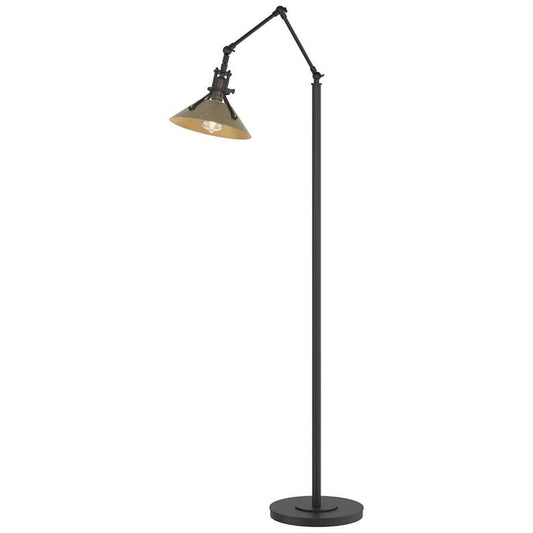 Henry Floor Lamp - Black Finish - Soft Gold Accents