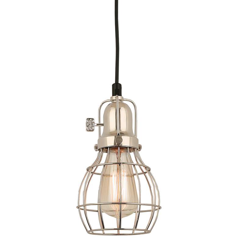 Hi-Lite Baldwin 5 1/2" Wide Polished Nickel Mini Pendant Light