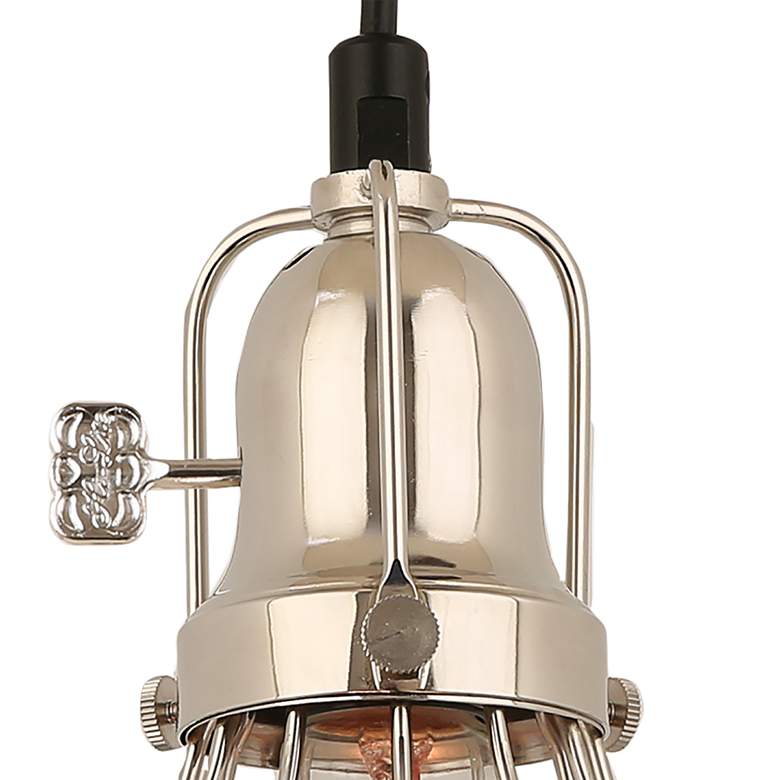Hi-Lite Baldwin 5 1/2" Wide Polished Nickel Mini Pendant Light