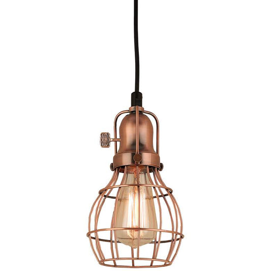 Hi-Lite Baldwin 5 1/2" Wide Weathered Copper Mini Pendant Light