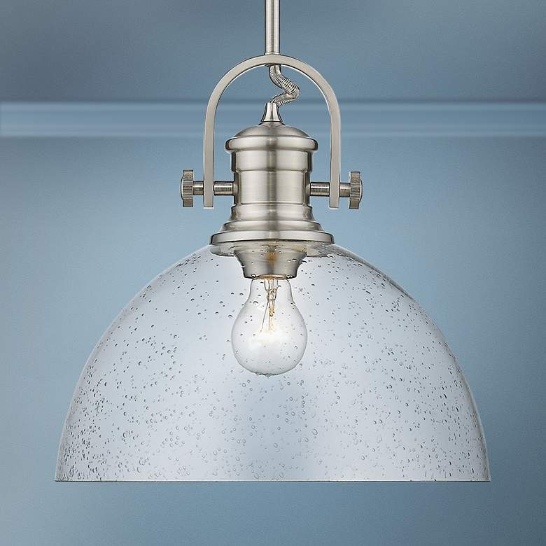 Hines 13 1/2" Wide Pewter Pendant Light