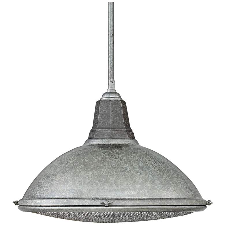 Hinkley Barstow 16 1/4" Wide Galvanized Pendant Light