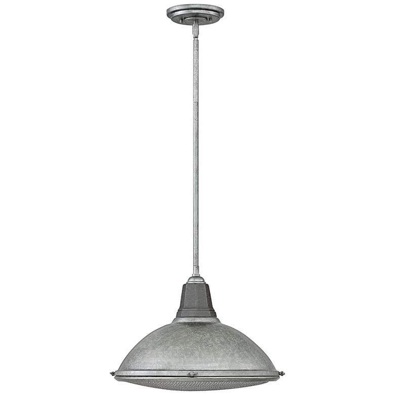 Hinkley Barstow 16 1/4" Wide Galvanized Pendant Light