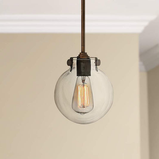 Hinkley Congress 7" Wide Industrial Bronze Mini Pendant