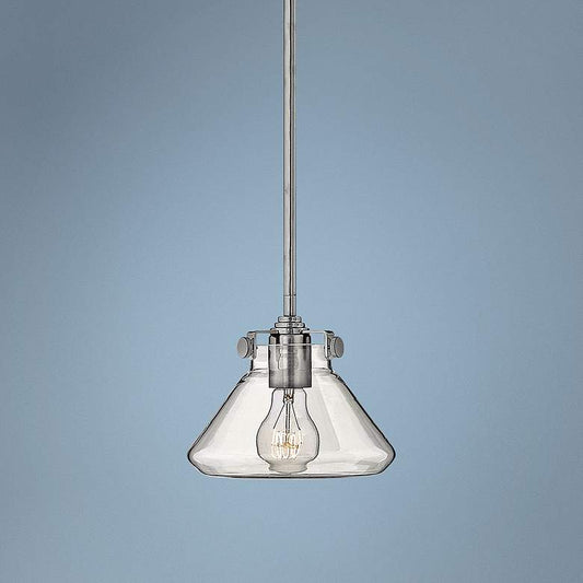 Hinkley Congress 8" Wide Clear Glass Chrome Mini Pendant