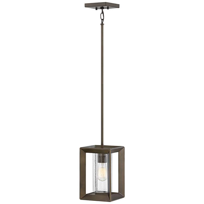 Hinkley Rhodes 7 1/4" Wide Rectangular Bronze Outdoor Mini Pendant
