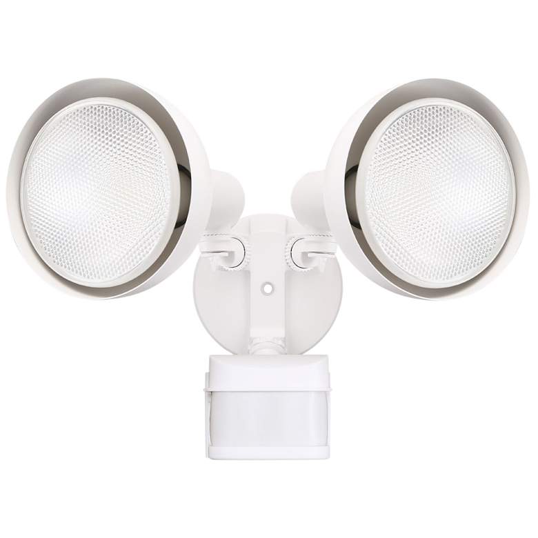 Hollis White 270 Degree Motion Sensor Outdoor Flood Light