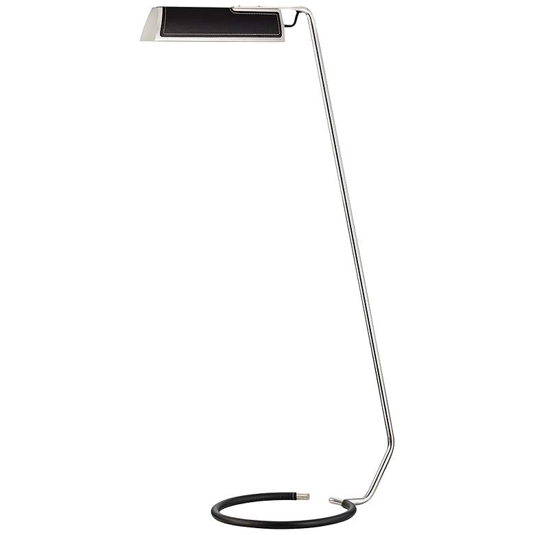 Holtsville Saddle Leather LED Task Floor Lamp