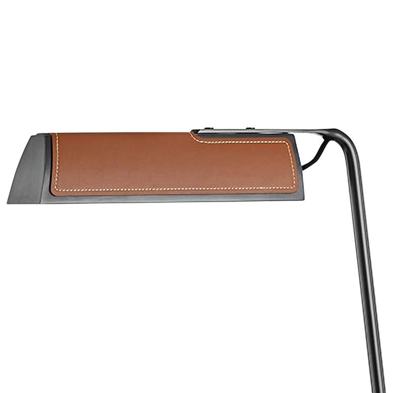 Holtsville Saddle Leather LED Task Floor Lamp