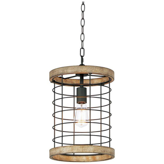 Homestead 1 Light 10" Wide Driftwood/Black Pendant Light