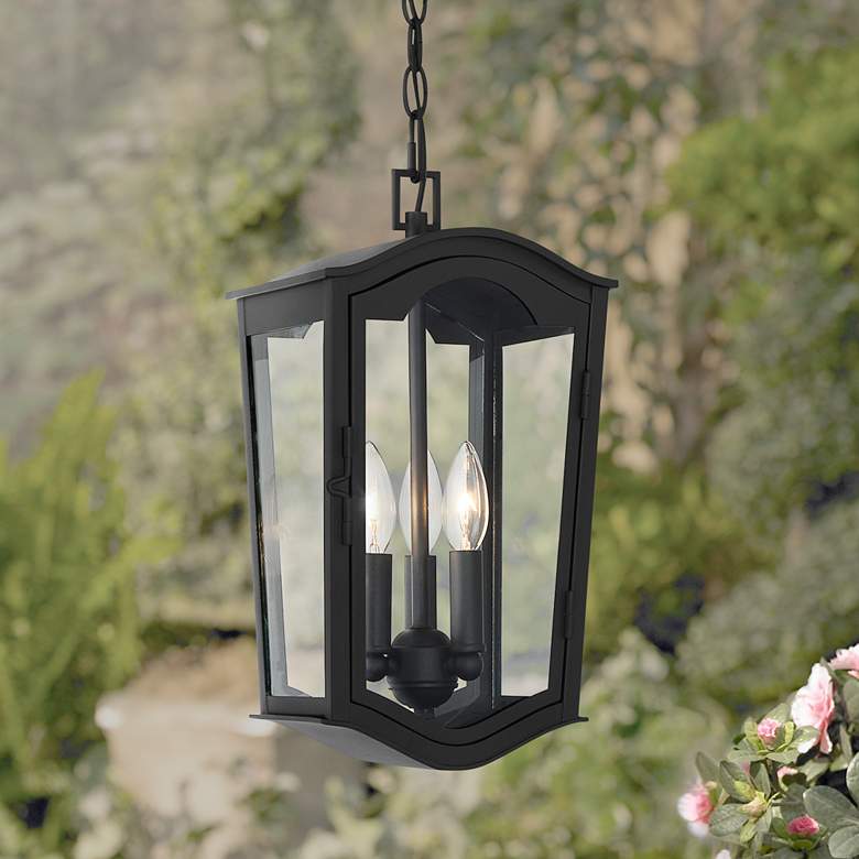 Houghton Hall 16" Sand Coal Outdoor Hanging Light