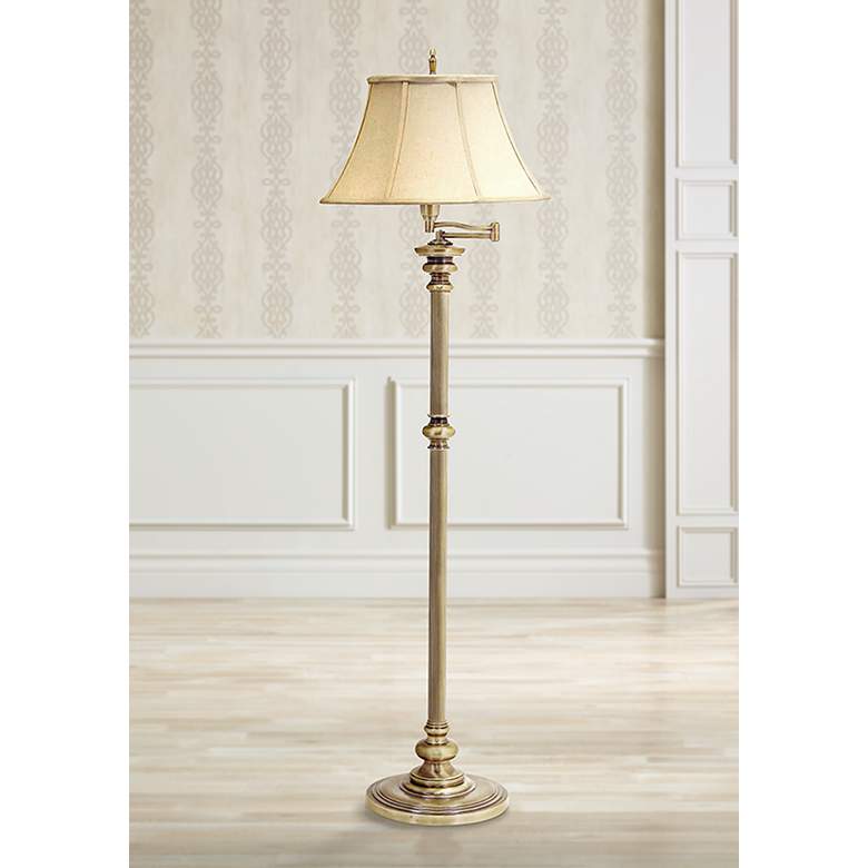 House of Troy Newport Swing Arm Floor Lamp