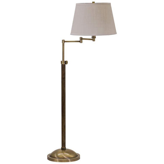 House of Troy Richmond Swing Arm Aged Brass Floor Lamp